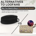 thumbnail image 2 of Metene Silicone Body Scrubber, Exfoliating Body Scrubber for Use in Shower,Lathers Well, Long Lasting, Soft Body Scrubber for Shower and Bath Skincare Routine(Black with Loop), 2 of 3