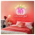 thumbnail image 1 of Letrero De Neón Just A Girl Who Loves Fall, Ideal Para Decorar Paredes Del Hogar, Con Luz Regulable De 52cmx55cm, 1 of 2