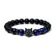 thumbnail image 3 of Pulsera para mujer, regalo para mujer, pulsera de piedra volcánica de ojo natural con incrustaciones de leopardo y circonita, pulsera para la ansiedad para hombre., 3 of 5