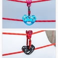 thumbnail image 4 of facefd Zip Line Trolley Double Pulleys Hanging Device Caving Tool Rope Fixator 25KN Tandem Wheels Climbing Pulley for Outdoor Use Black Blue, 4 of 6