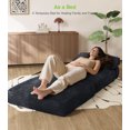 thumbnail image 4 of Domusensus Corduroy Futon Sofa Bed, Foldable Boneless Couch, Free Setup Folding Sofa Bed, Futon Couch for Small Spaces, Sleeper Chair, Black, 4 of 5