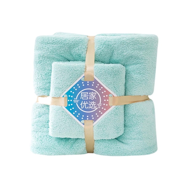 Yhmxh Toallitas de algodón Toalla de baño y toalla facial 2 en 1 de algodón Juego de toallas de baño suaves Toallas de mano
