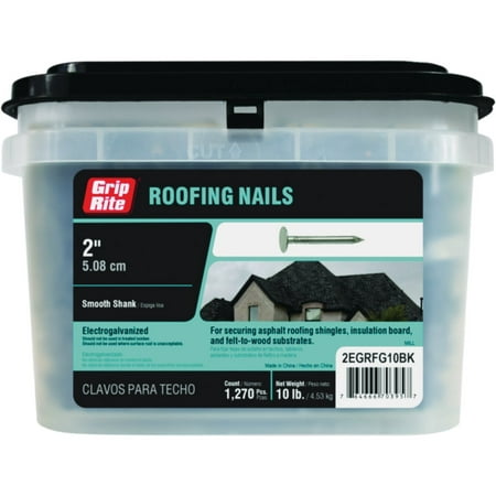 

Grip-Rite 2 In. Electrogalvanized Roofing Nail (1270 Ct. 10 Lb.)