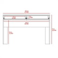 thumbnail image 6 of Dtwnek 2 Drawer Computer Desk WritingTable for Home Living Room Office, Black, 6 of 6
