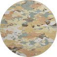 thumbnail image 2 of Addison Rugs Mayfield Premium Machine Washable Transitional Abstract Gold Round Rug, 8' x 8', 2 of 8