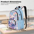 thumbnail image 7 of Yspwyqan Backpack Set with Lunch Box Pencil Case Girls, 17 Inch 600D Polyester Lightweight Bookbags Large Capacity Musical Rainbow Cat Bag for School Elementary Middle, 7 of 7