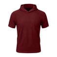 thumbnail image 4 of Bovxnpu Mens Short Sleeve T Shirts Men's Mesh Quickly Dry Breathable Hooded Athletic T-Shirt Tops, 4 of 4