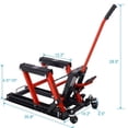thumbnail image 4 of Trilenars Hydraulic Motorcycle Lift Jack, 1500 LB Capacity ATV Scissor Lift Jack, Portable Motorcycle Lift with 4 Wheels, HydrAulic Pedal Lift for Motorcycle ATV UTV Powersports, 4 of 9