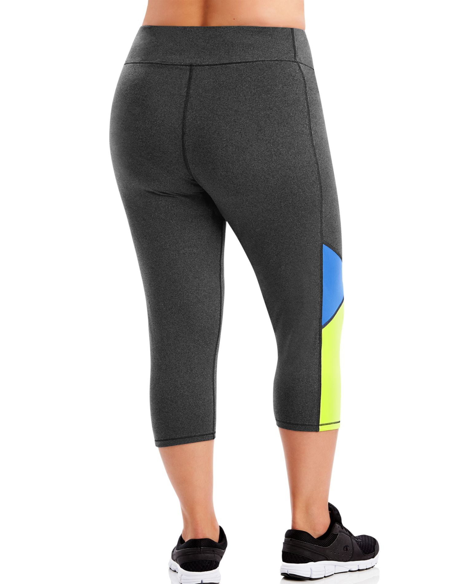 Just My Size Women's Plus Active Colorblocked Performance Capri Leggings 