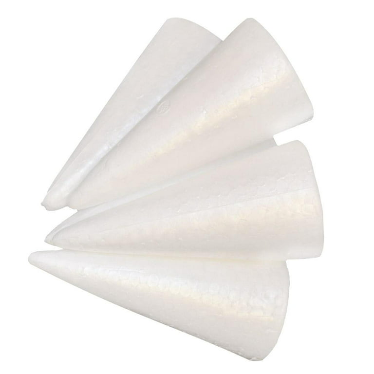 6 x 5pcs of size Polystyrene White Foam Cone Shapes Modelling craft Wedding  Party Christmas Decoration Kids Toys - Approx. 3/6 inch 