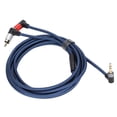 thumbnail image 3 of Câble Audio Robuste HiFi 3.5mm vers 2RCA Femelle, Angle de Création pour Téléphone Intelligent, 3 of 8