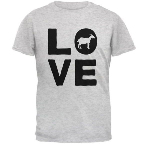 Goat Love Series Mens T Shirt Light Heather Grey X-LG