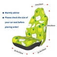 thumbnail image 3 of Balery Green Apple Funda de Asiento para Auto con Diseño - Cubierta Frontal Suave y Transpirable con Protector Antideslizante- 1 Unidad, 3 of 5