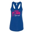 thumbnail image 2 of I Wear Pink for My Friends Survivor Awareness Ladies Racerback Tank Top, Royal, Large, 2 of 3