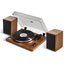 Arkrocket Cassini Bluetooth Record Player Vinyl Turntable 40Watt Stereo Bookshelf Speakers