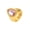 Gold Pink Stone, variant on Women's Stainless Steel Waterdrop Zircon Statament Band Glass Crystal Wedding Ring Silver Pink Stone Size 8