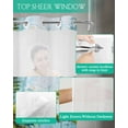 thumbnail image 4 of No Hook Shower Curtains with Snap in Liner, Coastal Beach Waterproof Fabric Shower Curtain, Oil Painting Tropical Palm Tree Starfish Double Layers & See-Through Top Window Bathroom Curtains 36''x72'', 4 of 6