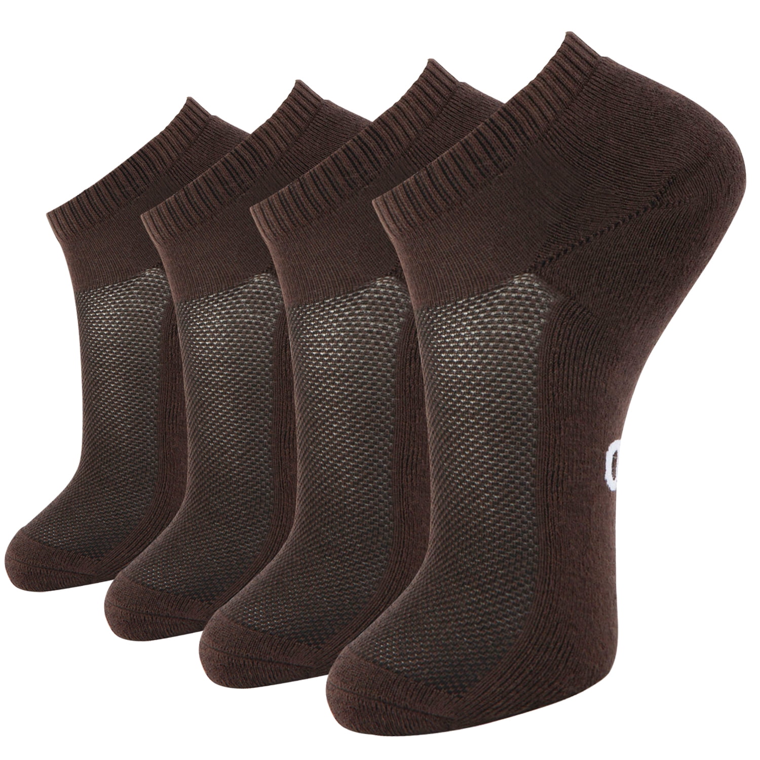 Mens Crew Socks,4 Pack Bamboo Ankle Socks,Moisture Wicking,Seamless Toe,Anti Odor,Quality Athletic or Work Socks