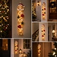 thumbnail image 4 of Ywbawe Lighted Christmas Door Hanger 47in Warm LED Lights Holiday Wall Decor for Front Door Side Entryway Porch, 1 Pack, 4 of 7