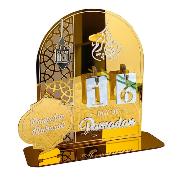 Ramadan Advent Calendar, DIY Countdown Calendars Decorations for Home, 30 Days Til Eid, Ramadan G-ift for Kids, Ramadan and Eid Decor(Acrylic)