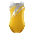 thumbnail image 2 of TiaoBug Kids Girls Sleeveless Dance Leotard Gymnastic Ballet Bodysuit Dancewear Yellow 16, 2 of 6
