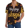 thumbnail image 3 of Haiem Happy Thanksgiving 1 Men's Casual Shirts Short Sleeve Button Down Shirts Fashion Textured Summer Beach Shirt-Large, 3 of 7