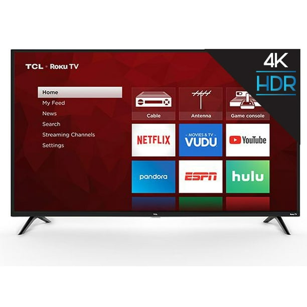 Tcl 65 Class 4k 2160p Hdr Roku Smart Led Tv 65s4 Walmart Com Walmart Com