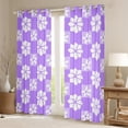 thumbnail image 2 of Manfei Kawaii Daisy Blossom Blackout Curtains Set of 2 (52x84 Each),Cartoon Flower Floral Window Curtains,Purple White Curtains and Drapes For Girl,Luxury Bedroom Decor, 2 of 6