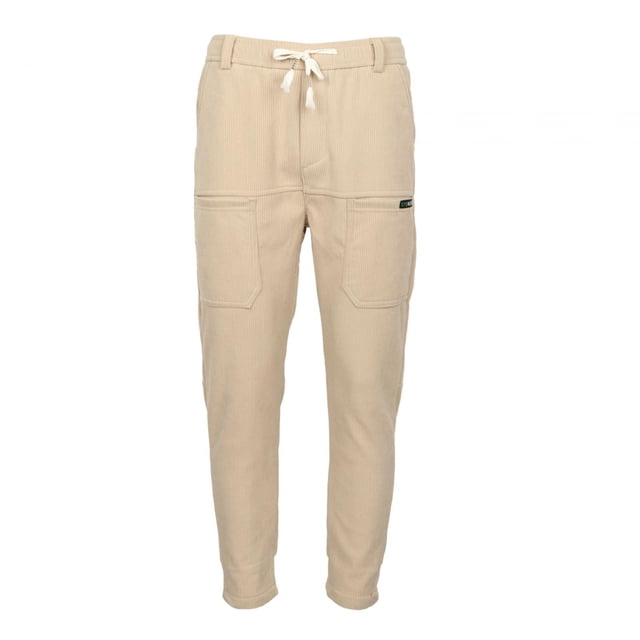 Pantalones cálidos de invierno para hombre, jogging, corte recto, holgados, con bolsillos beige 29