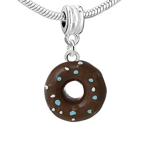 Resin Doughnut Dangle Charm Pendant For European Snake Chain Bracelet