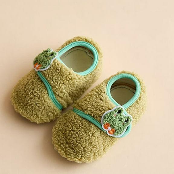 Infant Shoes and Socks Winter Warmth Walking Shoes Soft Sole Non-Slip Pre-Walking Shoes for Newborn Babies Toddlers Boys Girls with Rabbit Frog Designs and Easy Closure for Cozy Wear