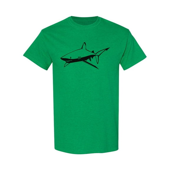 Big Shark Silhouette T-Shirt Men -Image by Shutterstock, Male x-Large