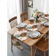 thumbnail image 3 of Abstract Stripe Leaf Table Runner-36 Inch Long Boho Orange Brown Style Table Runners Linen Burlap Tablerunner for Kitchen Dining Room Holiday Party, 3 of 9