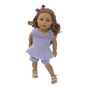 Arianna Gossip Girls Peplum Romper Fits Most 18 Inch Dolls