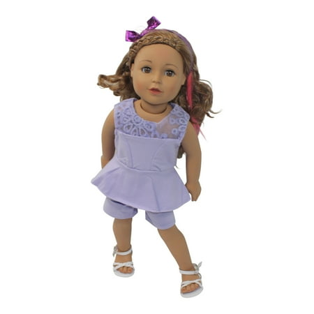 Arianna Gossip Girls Peplum Romper Fits Most 18 Inch Dolls