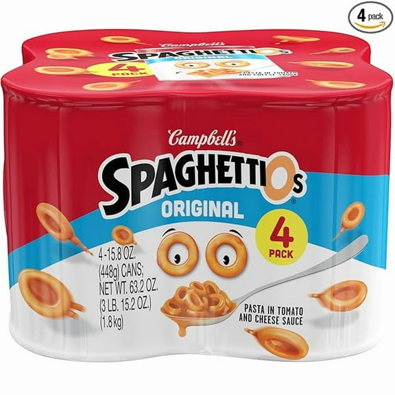 Pack of 1 SpaghettiOs Original Canned Pasta, 15.8 oz Can (Pack of 4)