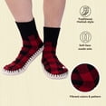 thumbnail image 5 of LazyOne Knitted Slippers, Cozy Slipper Socks for Winter, Unisex (Moose Plaid, L/XL), 5 of 7
