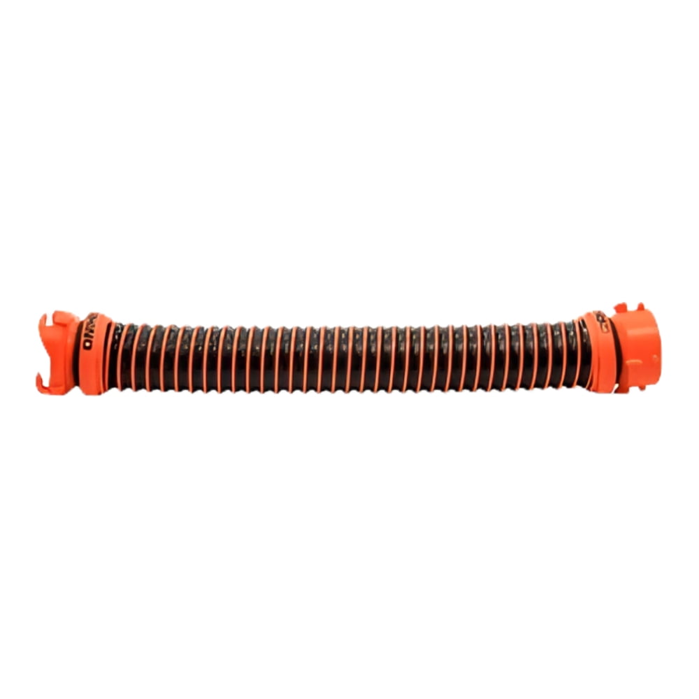 Camco RhinoEXTREME Compartment Sewer Hose | Hose Extends to 2-Feet Long | Black and Orange (39855)