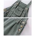 thumbnail image 5 of Tisuna Blue Stylish Denim Overalls Jumpsuit For Girls Solid Color Suspender Romper With Adjustable Strap Teen Girls Youth School Street Playwear Casual Outfit Size 12-13 Years, 5 of 6