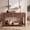Walnut, variant on YDN Fluted Console Sofa Table with Outlets,47" Curved Narrow Console Table with Open Shlef Behind Couch,2 Drawer Entryway Table for Entrance,Hallway,Living Room,Natural