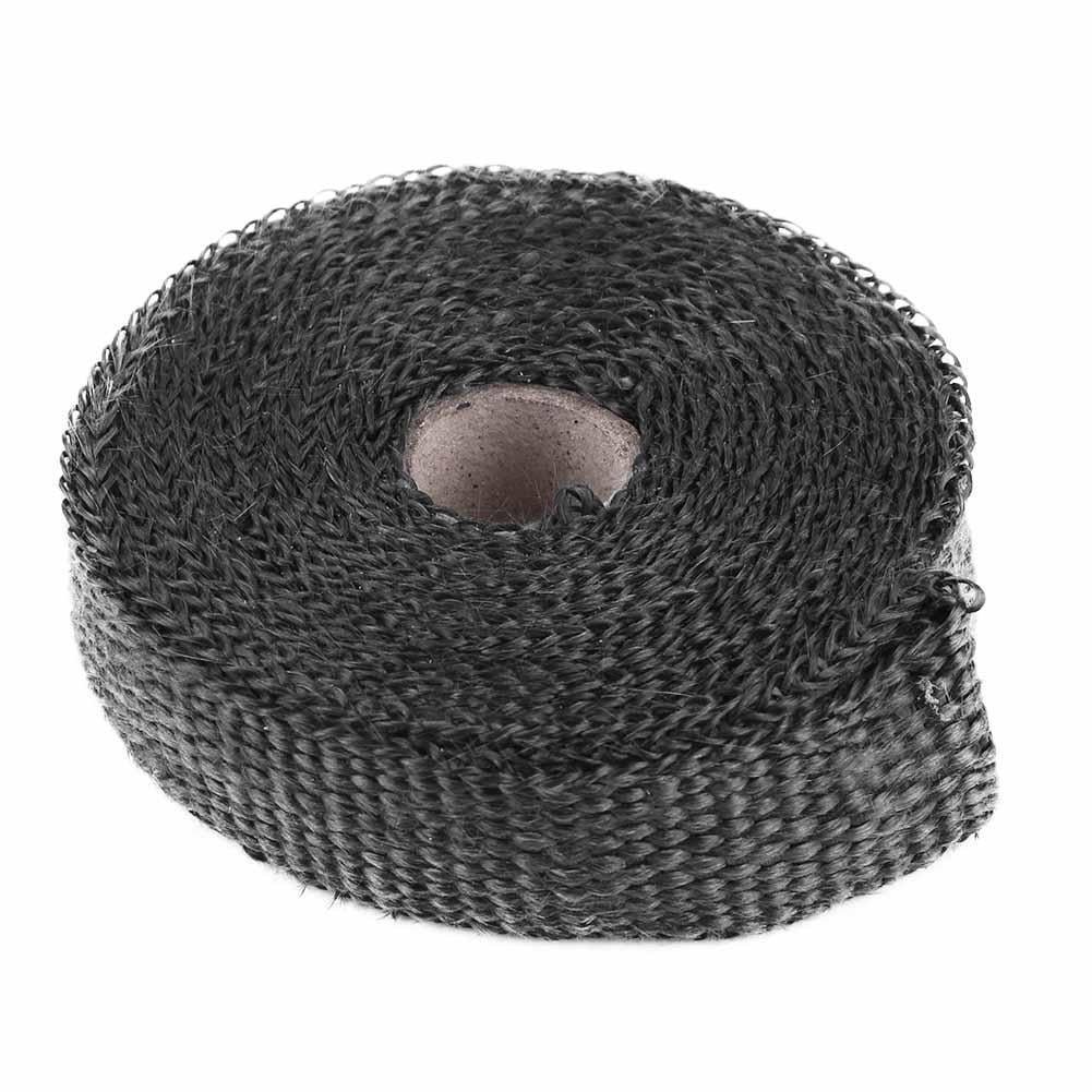 red Exhaust Wrap,5m Car Insulation Tape Exhaust Heat Wrap with 4 Stainless Steel Cable Ties