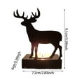 thumbnail image 6 of Olilia Rustic Brown Finished Metal Solo Buck Deer in Forest Silhouette Ambient Light  Lamp Lodge Decor, 6 of 9