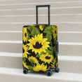 thumbnail image 3 of Wukai Sunflowers In Vintage Elastic Luggage Cover: Personalized Protection for Your Suitcase - Fits 19~29-inch, Washable & Durable Travel Companion-, 3 of 8