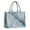 Blue Marble Gold, variant on Large Capacity Tote Bag,Teal Gold Marble Wave Pattern Handbag Fashion Luxury Tote Bag,15.7"x13"x 5.1" Inches,Laptop Compatible