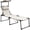 Cream White, variant on Outdoor Sofa, Outdoor Lounge Chair, Adjustable Backrest Folding Chaise Lounge, Cushioned Tanning Chair w/Sunshade Roof & Pillow Headrest for Beach, Camping, Hiking, Cream White, Patio Furniture