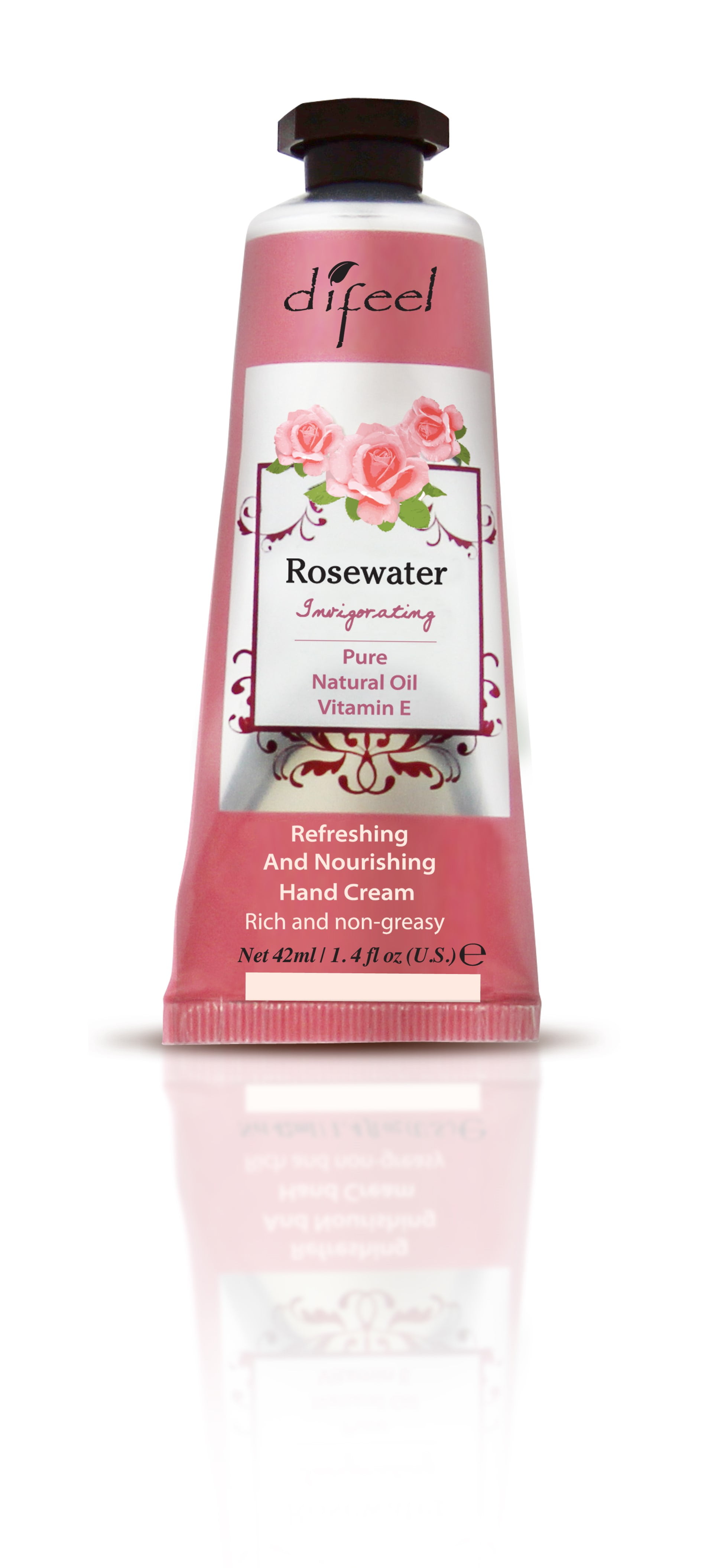 Sunflowers Difeel Hand Cream, Rosewater, 1.4 Fl Oz