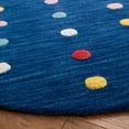 thumbnail image 3 of SAFAVIEH Kids Colorful Polka Dots Area Rug, Navy, 5' x 5' Round, 3 of 10