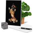 thumbnail image 3 of The Best Card Company Big Under Dogs - Miss You Greeting Card with Envelope (4.63 x 6.75 Inch) - Curious Canine Boxer, 3 of 5