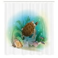 thumbnail image 3 of Ambesonne Ocean Shower Curtain, Sea Turtles Underwater, 69"Wx84"L, Green Brown, 3 of 5