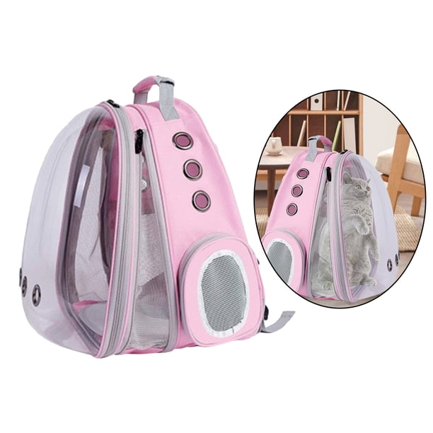 de Cápsula para Expandible Perros de Burbujas para Mascotas Expandible, de Cápsula para Mascotas de Gran - Rosado Yinane Transportín de viaje para mascotas